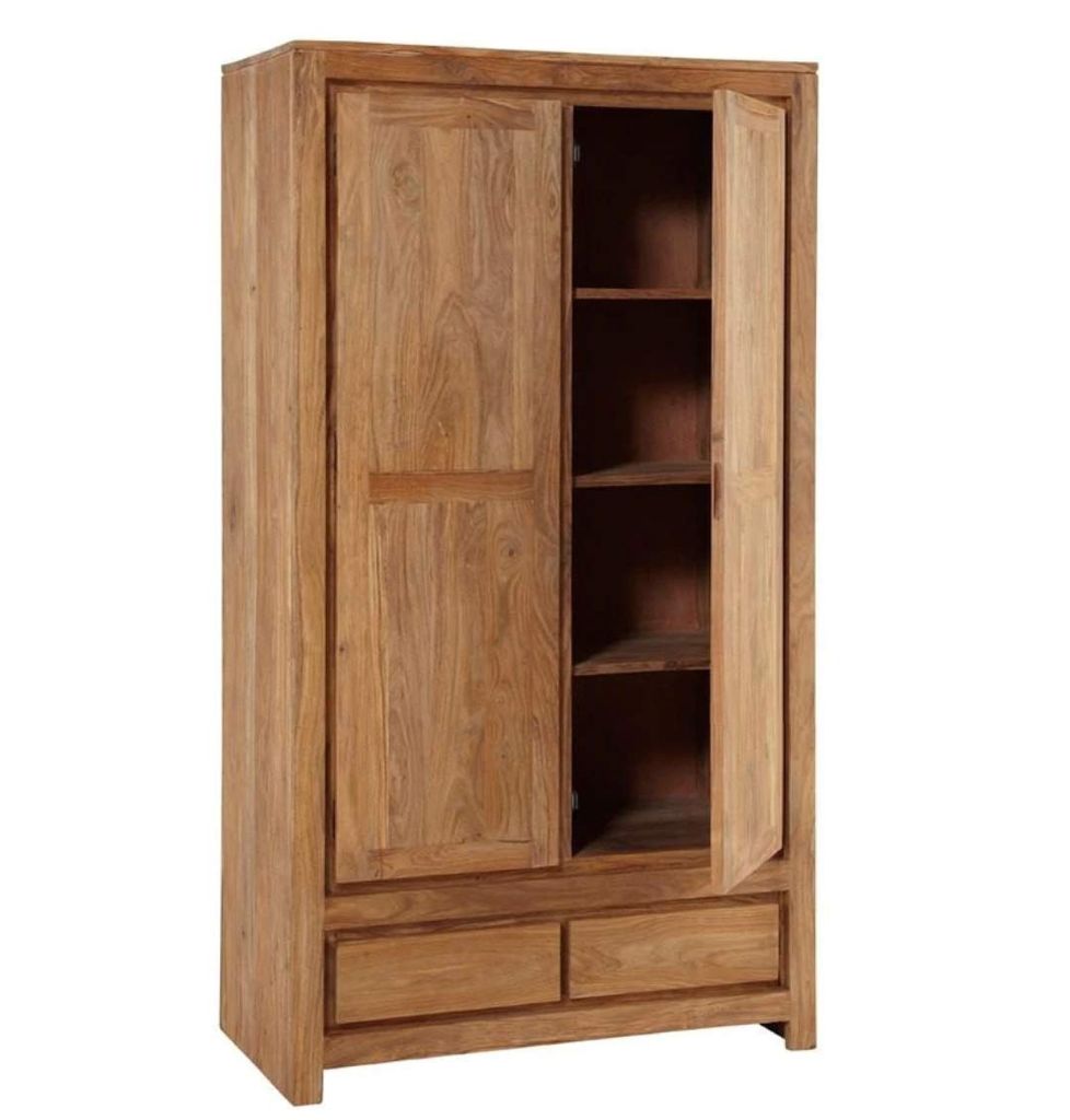 WOOD FURNITURE Sheesham Solid Wood Cubex Storage Wardrobe
