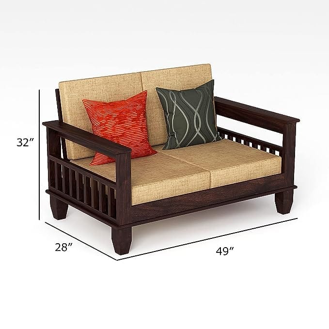 Wooden 2 Seater Sofa Set for Living Room