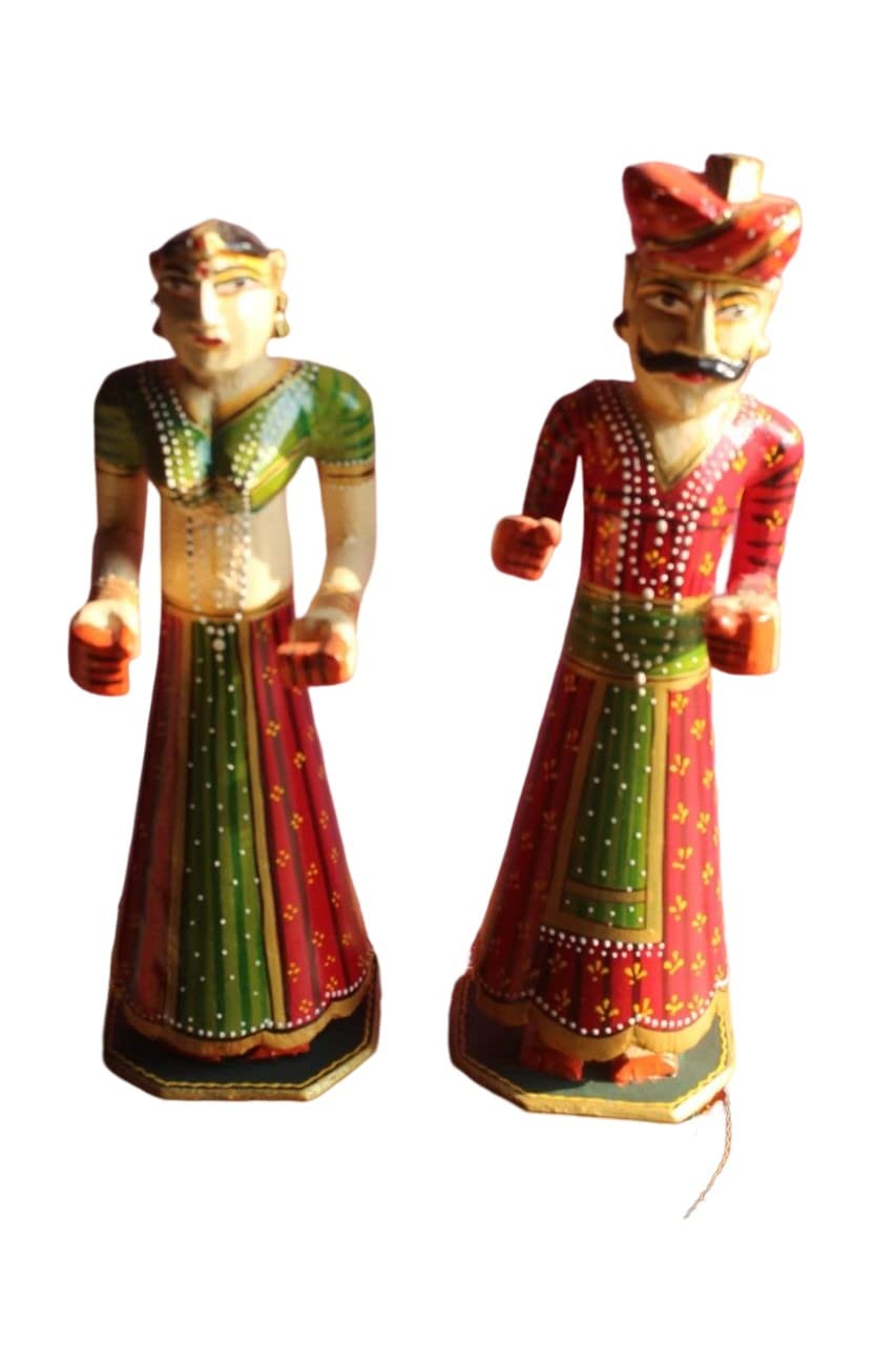 Girish HANDICRAFTS Handmade Recycled Material Rajasthani Decorative Figurines for Home Decor/Home Furnishing/Figurine/Idol/Gifting Idol (Multicolor)