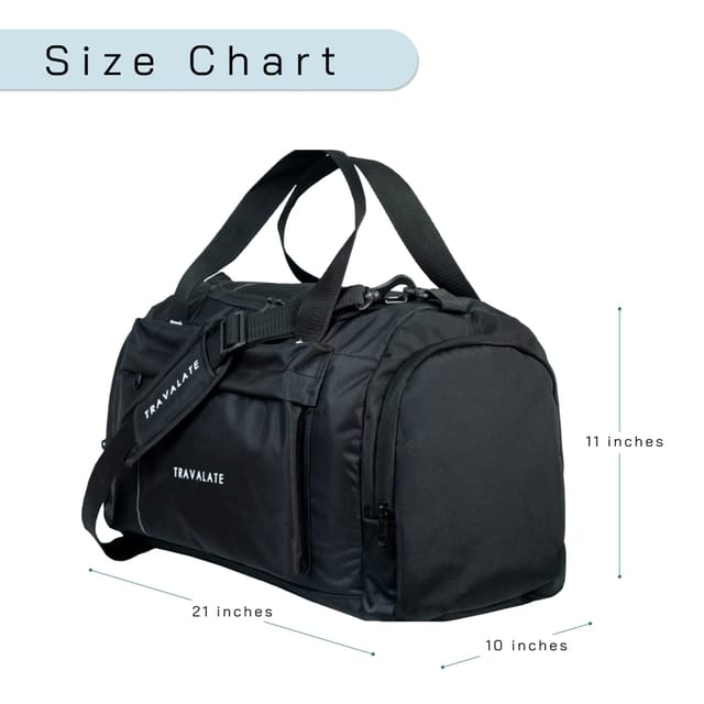 Béis 'The BEISICS Duffle' in Black - Large Travel Duffle Bag in Black