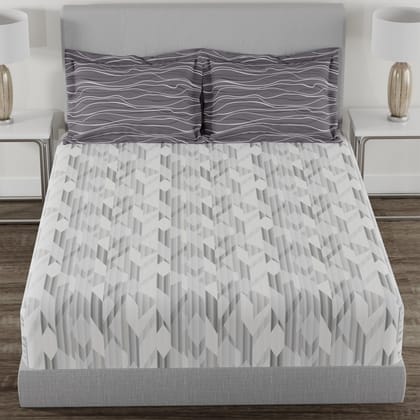 Trident Home Essential Bedsheet, 144 Thread Count, 100% Cotton, Bedsheet, Soft Finish Sheet Set