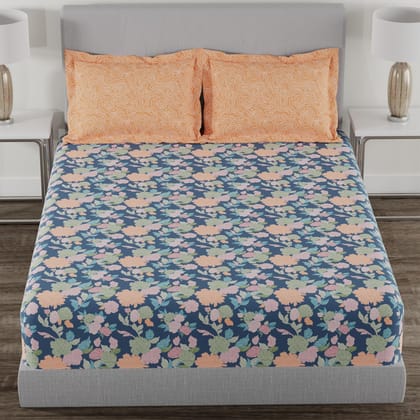 Trident Home Essential Bedsheet, 144 Thread Count, 100% Cotton, Bedsheet, Soft Finish Sheet Set