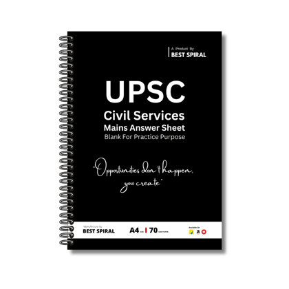 UPSC Mains Answer Writing Premium Notebooks (400 × 02 = 800 Pages) By Best Spiral® (With Spiral Binding) (Spiral Binding, Best Spiral®)
