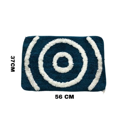 Cotton Blue And White Interlocking Floor Mats.