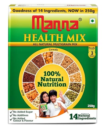 Manna Health Mix 250g, Sathu Maavu,14 Natural Ingredients | No Sugar | No Colour | No Flavour | 100% Natural Nutrition