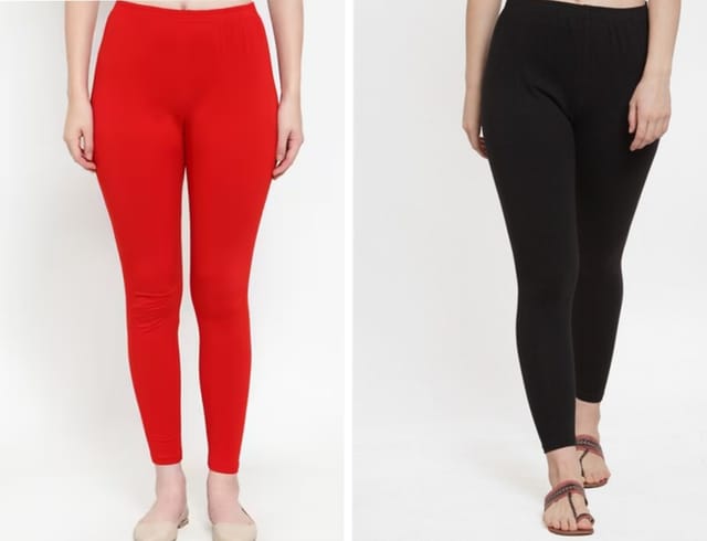 Buy Soch Black Slim Fit Cotton Lycra Leggings for Women Online @ Tata CLiQ