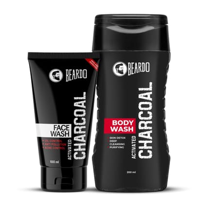 Beardo Charcoal Facewash & Charcoal Bodywash Combo