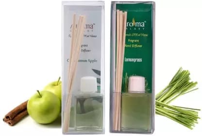 Aroma Galaxy Cinnamon Apple & Lemongrass Scented Diffuser Set  (2 x 1 Units)