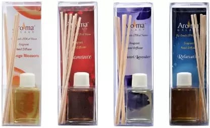 Aroma Galaxy Orange Blossom & Romance & Kashmiri Lavender & Relaxation Diffuser Set  (4 x 1 Units)