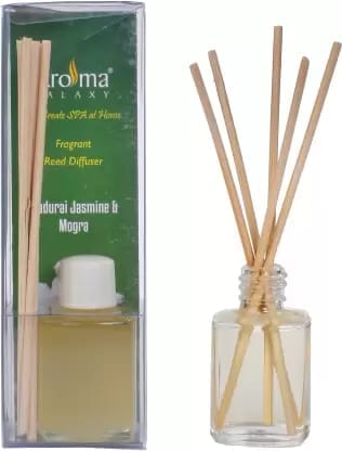 Aroma Galaxy Jasmine & Mogra Scented Diffuser, Diffuser Set, Aroma Oil  (1 Units)
