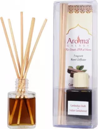 Aroma Galaxy Cambodian Oudh & Indian Sandalwood Diffuser Set  (30 ml)