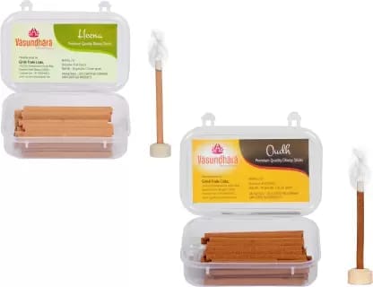 Aroma Galaxy Vasundhara Dhoop Sticks with Stand Holder for Pooja & Meditation Heena, Oudh  (2, Set of 2)