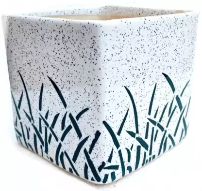 Traditional Charm Square Shaped Ceramic Flower Planter