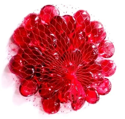 Decorative Glass Pebbles in red