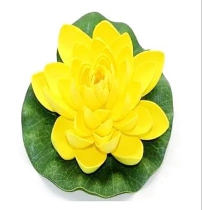 Artificial Floating Lotus Foam Flowers with Rubber Leaf for Outdoor
