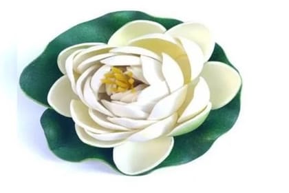 Floating Lotus Flowers with Rubber Leaf for Decoration