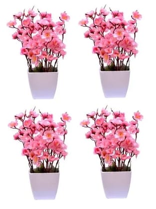 Decorative Orchid Flower Bonsai in pink pack of 4