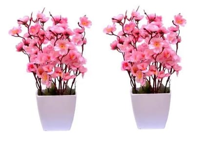 Decorative Orchid Flower Bonsai in pink color pack of 2