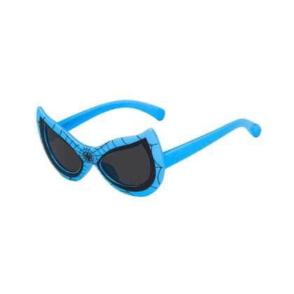 4Flaunt UV Protected Trending Latest & Stylish Spiderman Design Sunglasses For Kids | Age: 5+ Years (Sky Blue)