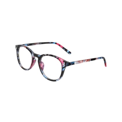 Fancy-Creation Premium UV400 Protected Round Anti Glare Reading Glasses Zero Power Computer Glasses For Men & Women (Multicolor) (Multicolor)
