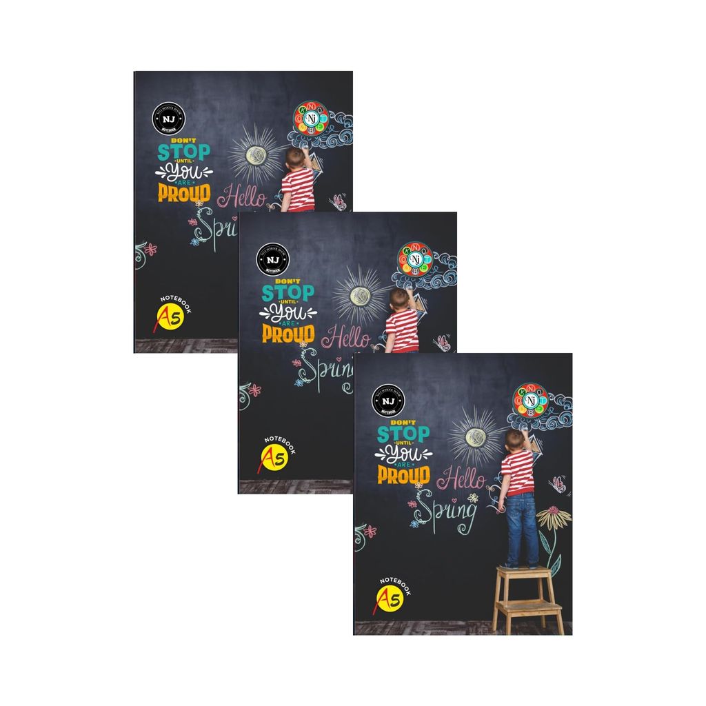 NJ NoteBook Single Line College A5 Books - Stationery | Buy online on ZillyBuy