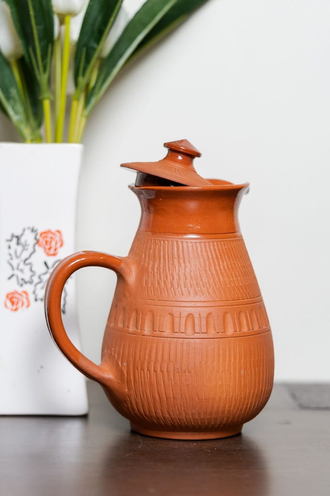 Handcrafted Terracotta Water jug “Jug of water” for kitchen and dining by sowpeace, premium artisan made utensils as serveware, for gift