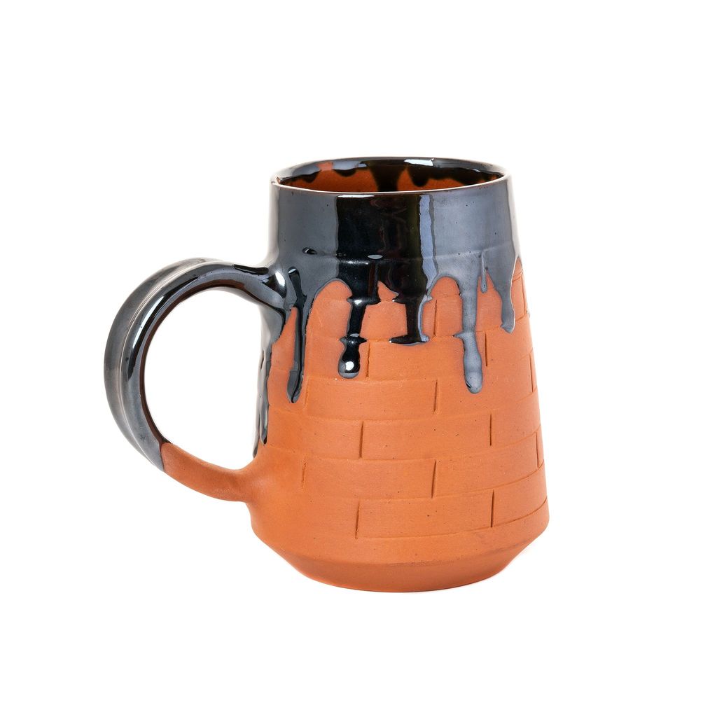 SOWPEACE Handcrafted Terracotta Beer Mug “Earthly beer” for kitchen and dining, premium artisan made utensils as serveware, for gift