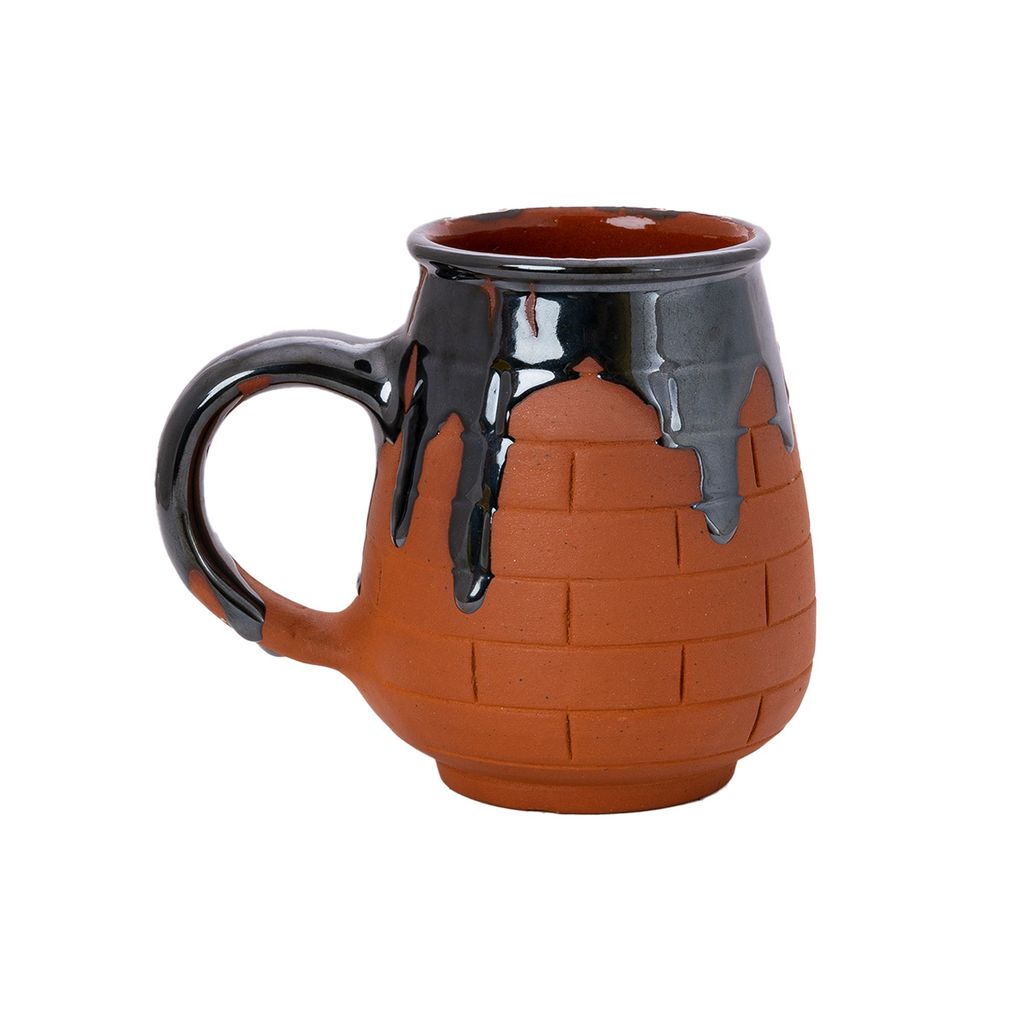 Sowpeace Terracotta Coffee Mug with wide bottom “Mug of closure happiness” for kitchen and dining, premium artisan made utensils as serveware, for gift
