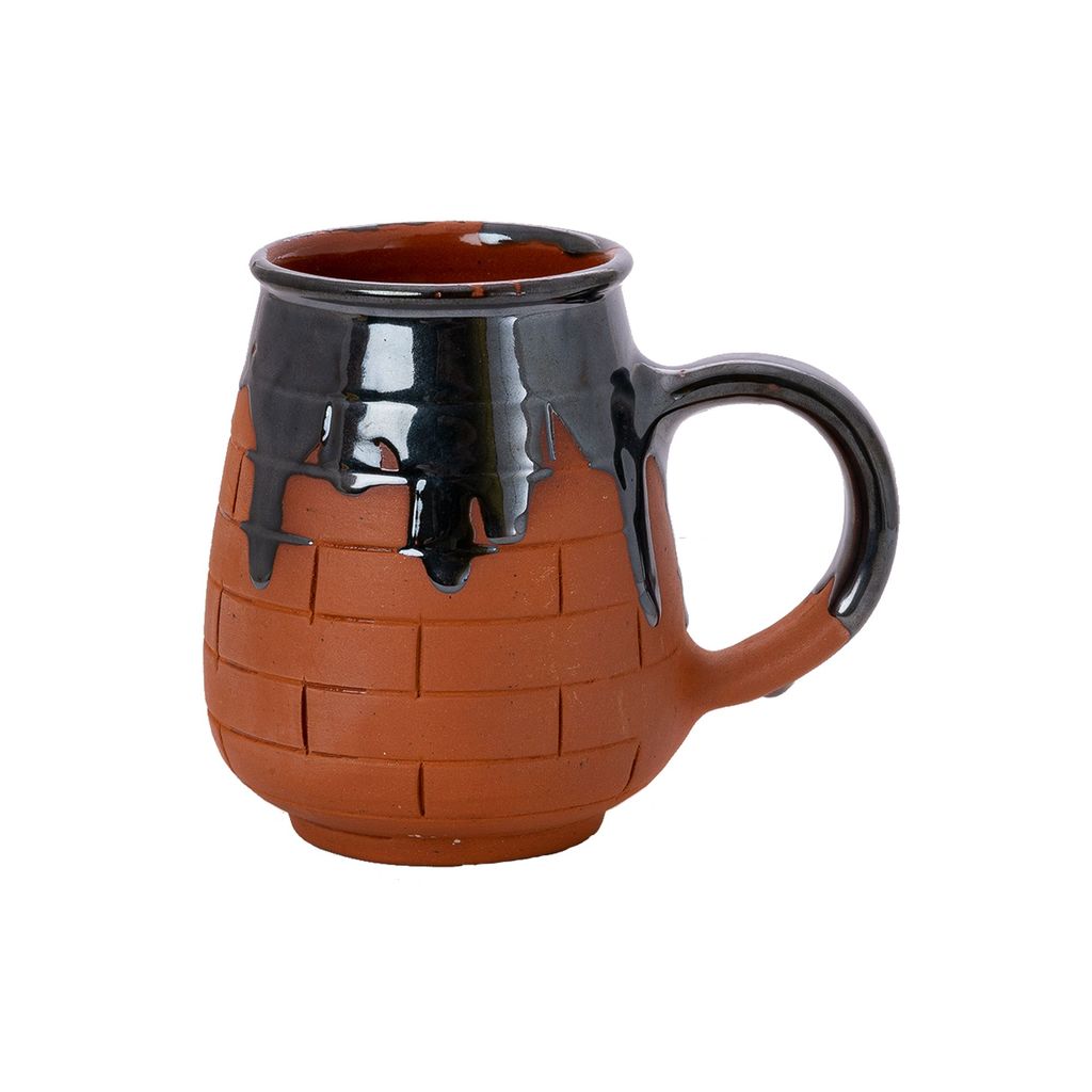 Sowpeace Terracotta Coffee Mug with wide bottom “Mug of closure happiness” for kitchen and dining, premium artisan made utensils as serveware, for gift