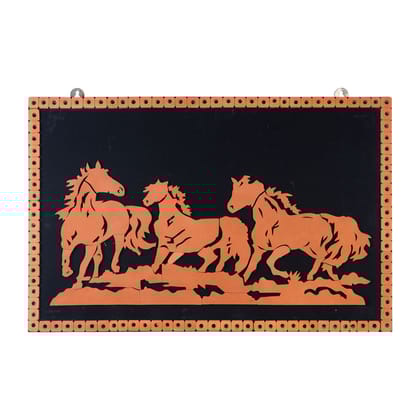 SOWPEACE Handcrafted Terracotta wallart running horse “Running ahead of time ” wall showpiece, premium artisan made wall home decor for living r