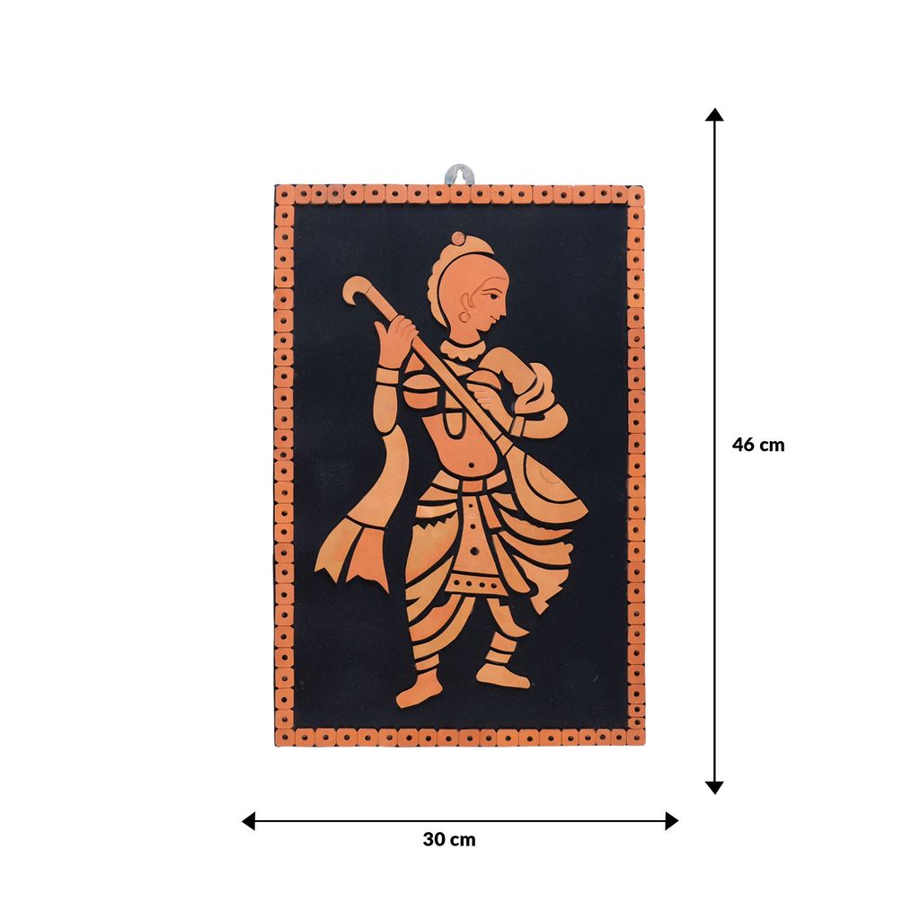 SOWPEACE Handcrafted Terracotta wallart Bina dance “The Dance of Joy” wall showpiece, premium artisan made wall home decor for living room, for gift