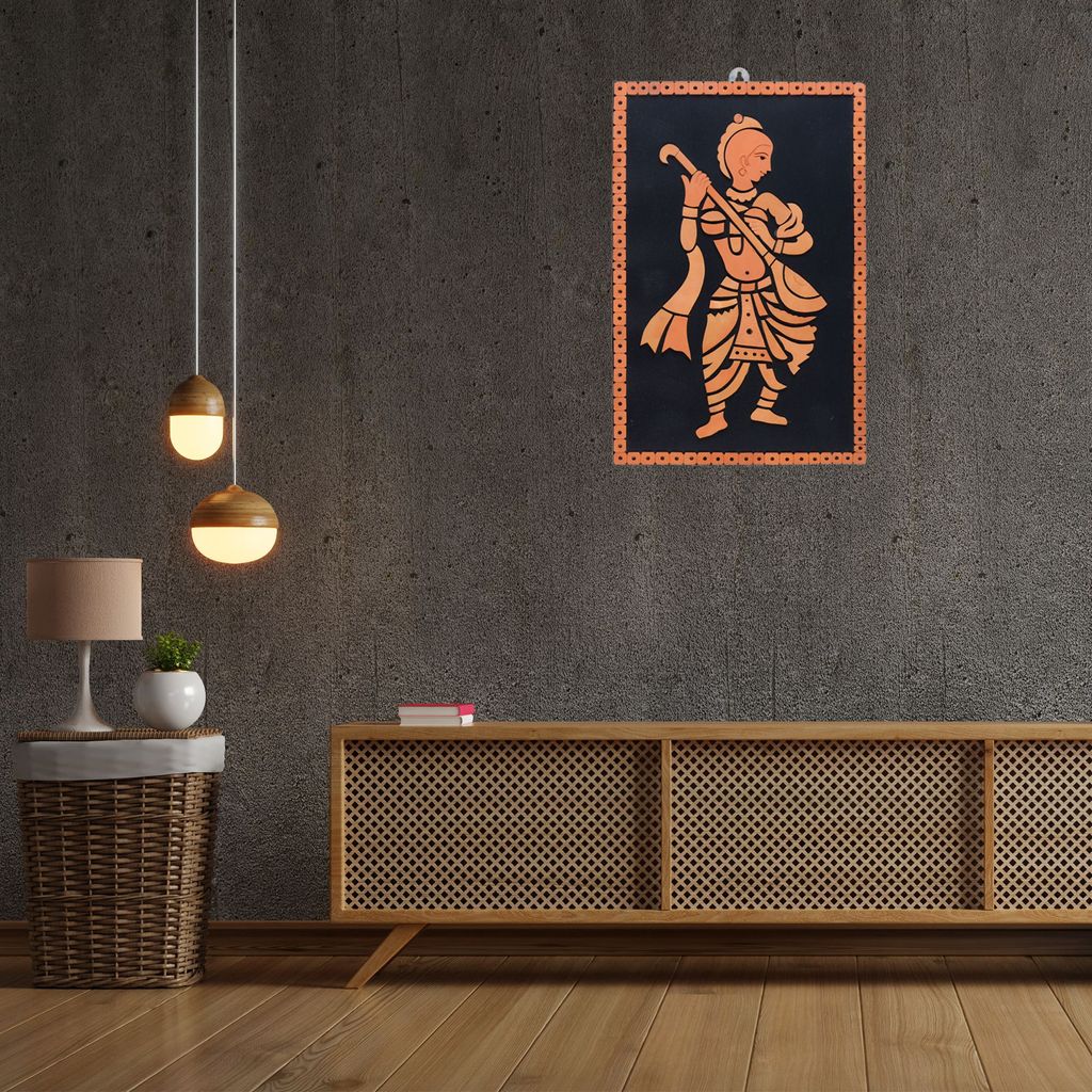 SOWPEACE Handcrafted Terracotta wallart Bina dance “The Dance of Joy” wall showpiece, premium artisan made wall home decor for living room, for gift