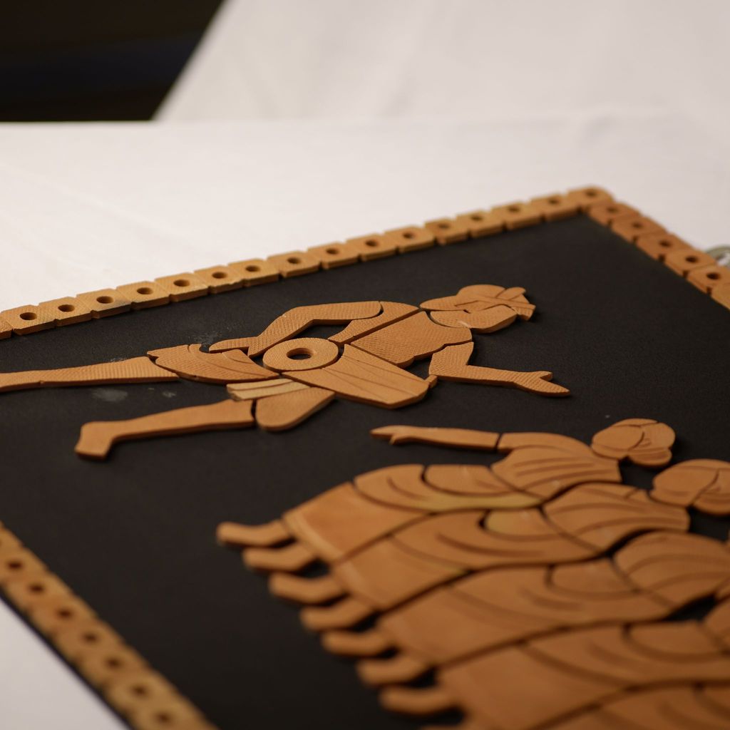 SOWPEACE Handcrafted Terracotta wallart tribal dance “A tribute to the tribal ” wall showpiece, premium artisan made wall home decor for living room, for gift