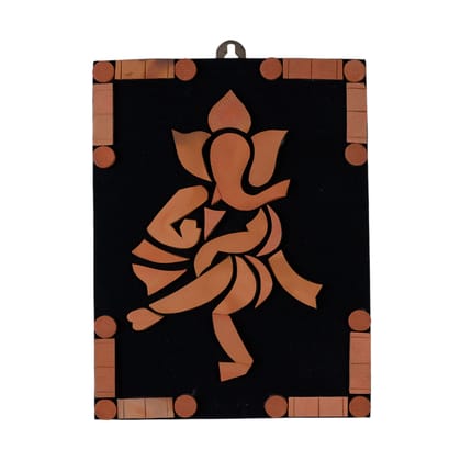 SOWPEACE Handcrafted Terracotta wallart dancing ganesh “The Guardian, Ganesh Ji ” wall showpiece, premium artisan made wall home decor for living room, for gift