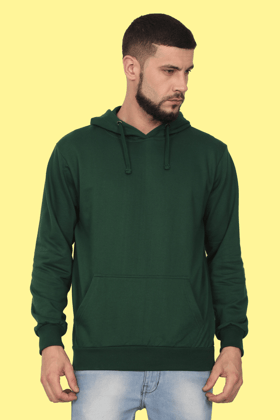 Plain Green Hoodie For Men