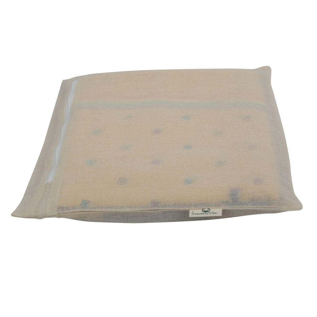 Forever Cotton Saree Covers with Zipper ( YKK make) for Travelling and Wardrobe Organizing ( Set of 5) 16 inch by 14 inch.