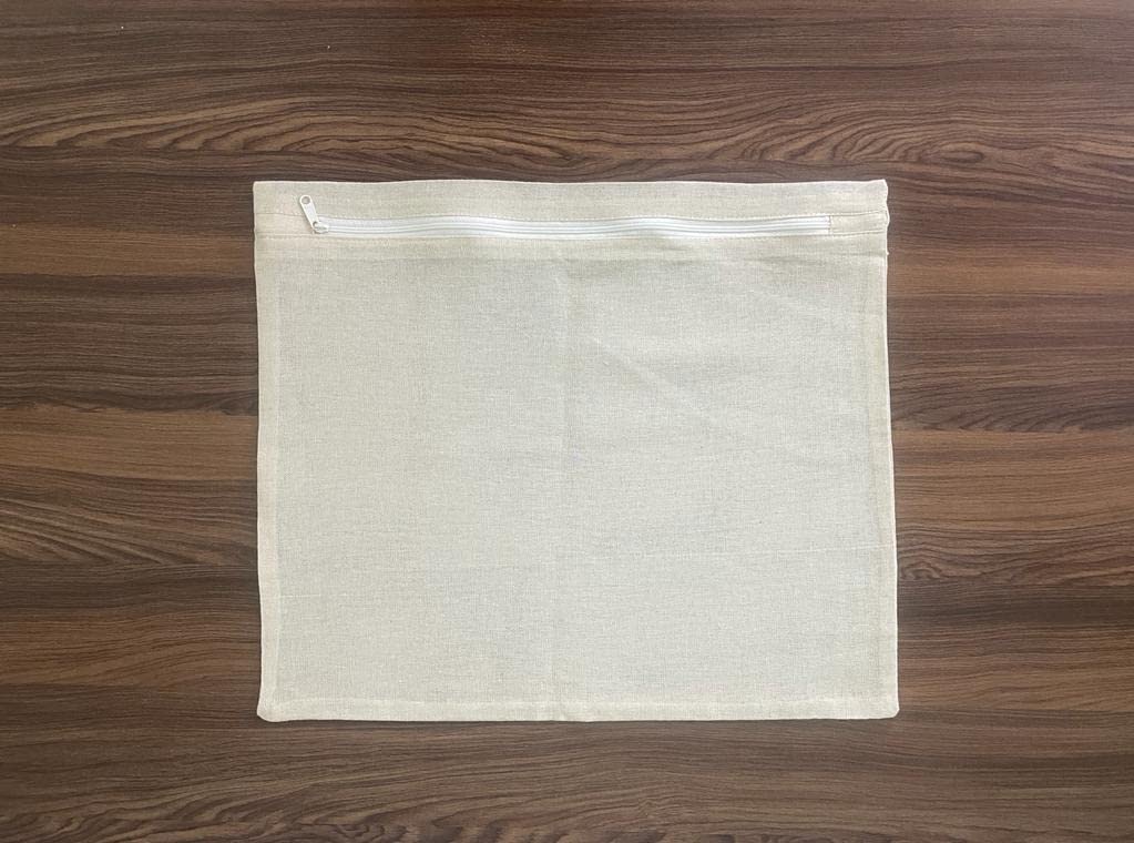 Forever Cotton Saree Covers with Zipper ( YKK make) for Travelling and Wardrobe Organizing ( Set of 5) 16 inch by 14 inch.