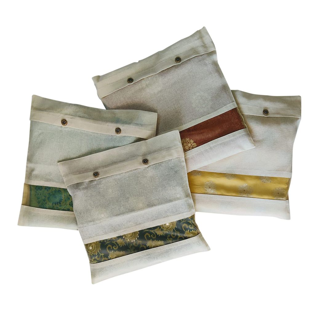 Forever Cotton Saree Covers with Visible NET Window and Button Flap (Set of 7) of Size 16inch * 14 inch.