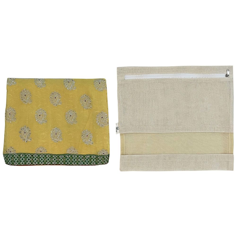 Forever Cotton Saree Covers with YKK Zipper and Net window for visibility size 15.5 in *14.50 inch (Set of 9)