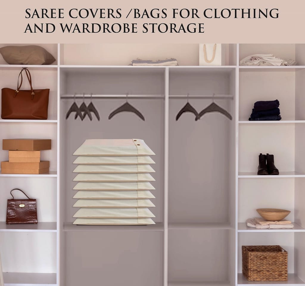 UDITA cotton saree cover 16 inch*16 inch set of 9