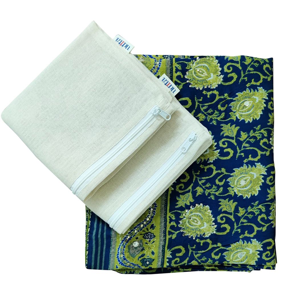 UDITA Saree Covers made of cotton with zipper set of 10 (ten).