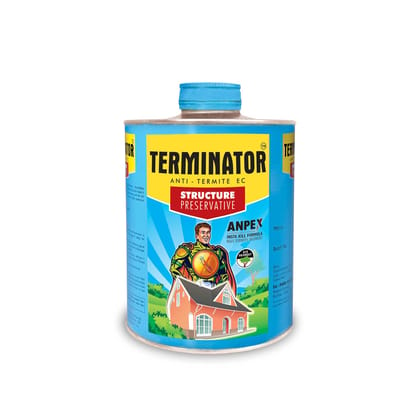 Pidilite Terminator Structure Preservative | Controls Termites, Borers & Fungus in Buildings & Soil | Safe Herbal Formulation | 1 Litre
