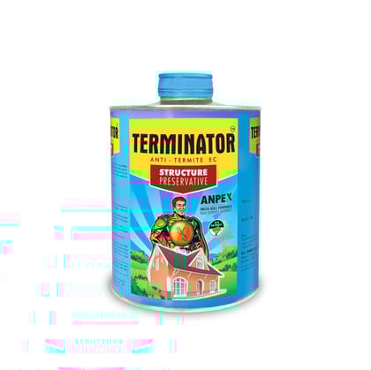 Pidilite Terminator Structure Preservative | Controls Termites, Borers & Fungus in Buildings & Soil | Safe Herbal Formulation | 1 Litre