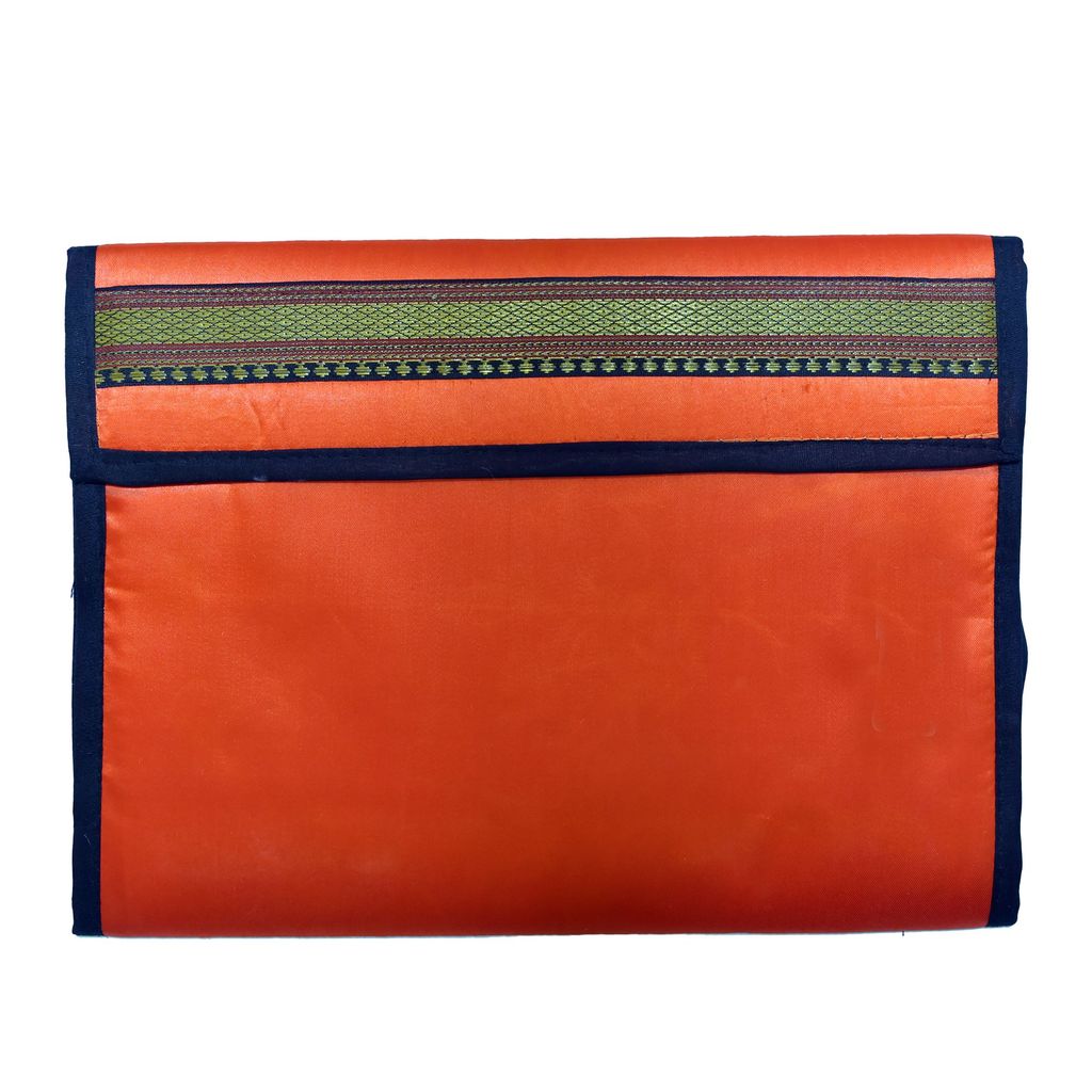 Tribes India Handmade Orange File Folder Flap Professional File Folders for Certificates, Documents Holder (Foolscap Legal & A4 Size Paper) - Stationery | Buy online on ZillyBuy
