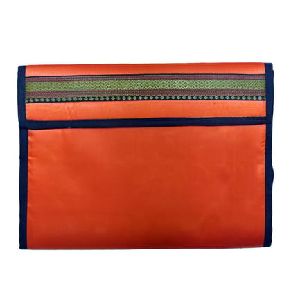 Tribes India Handmade Orange File Folder Flap Professional File Folders for Certificates, Documents Holder (Foolscap Legal & A4 Size Paper)