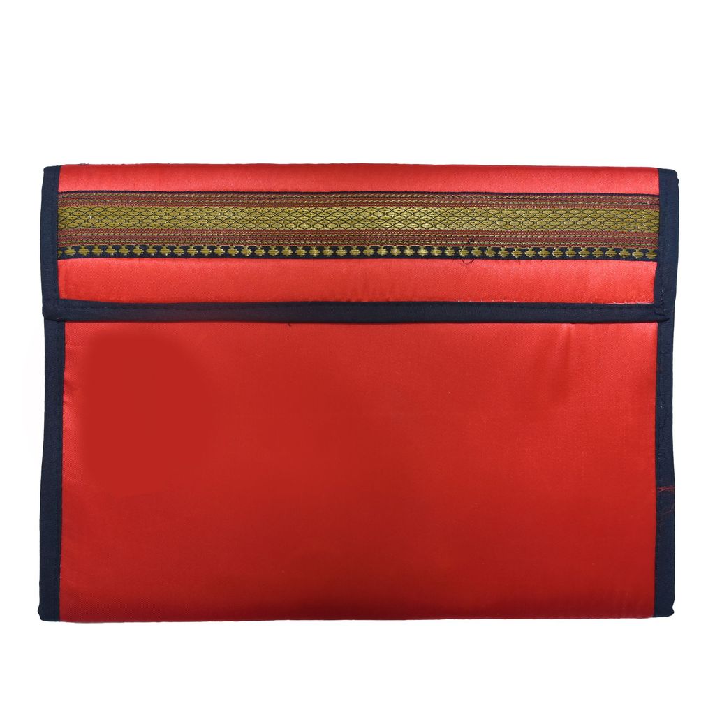 Tribes India Handmade Red File Folder Flap Professional File Folders for Certificates, Documents Holder (Foolscap Legal & A4 Size Paper) - Stationery | Buy online on ZillyBuy