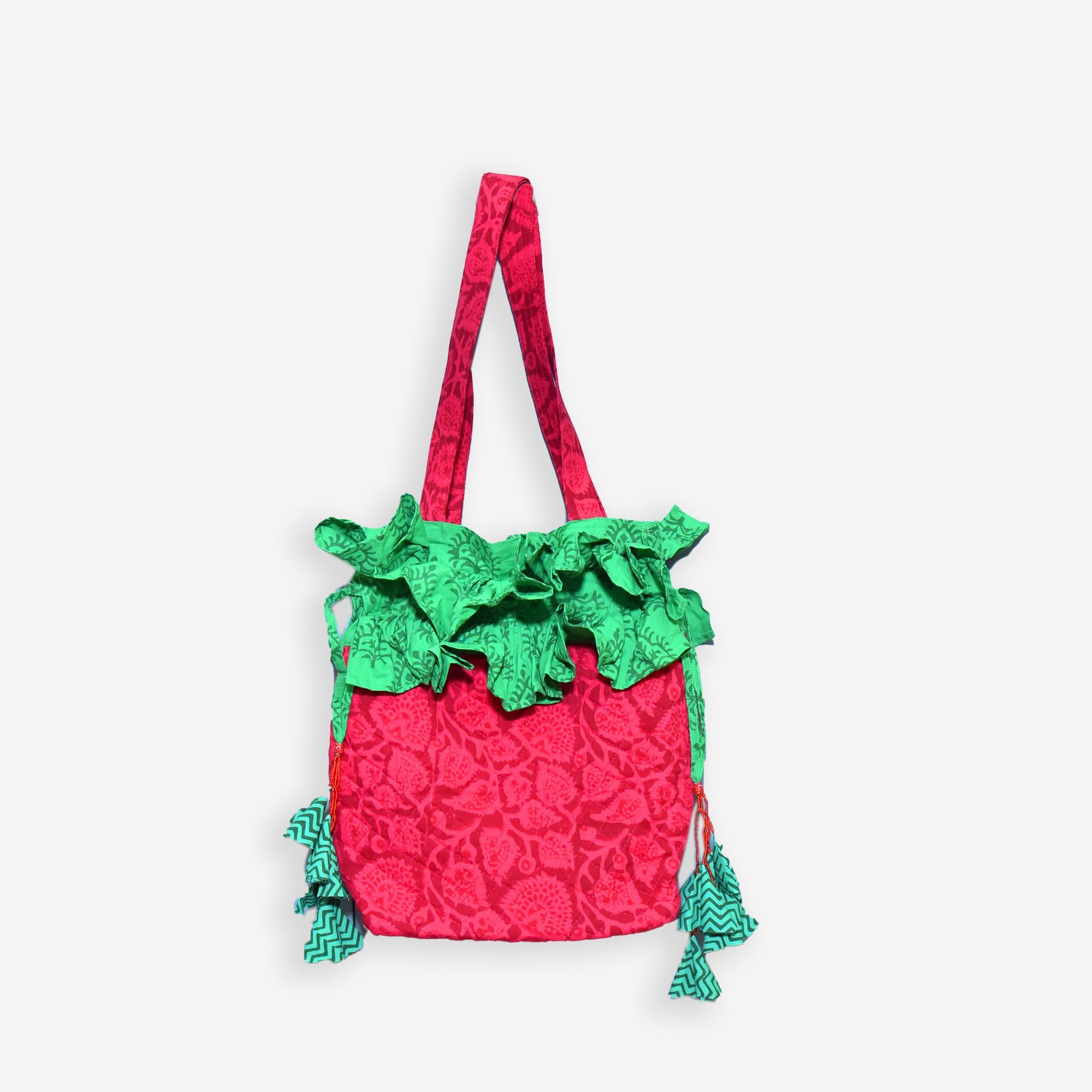 Tribes India Handmade Bag Pink for Women & Girls with Large Capacity