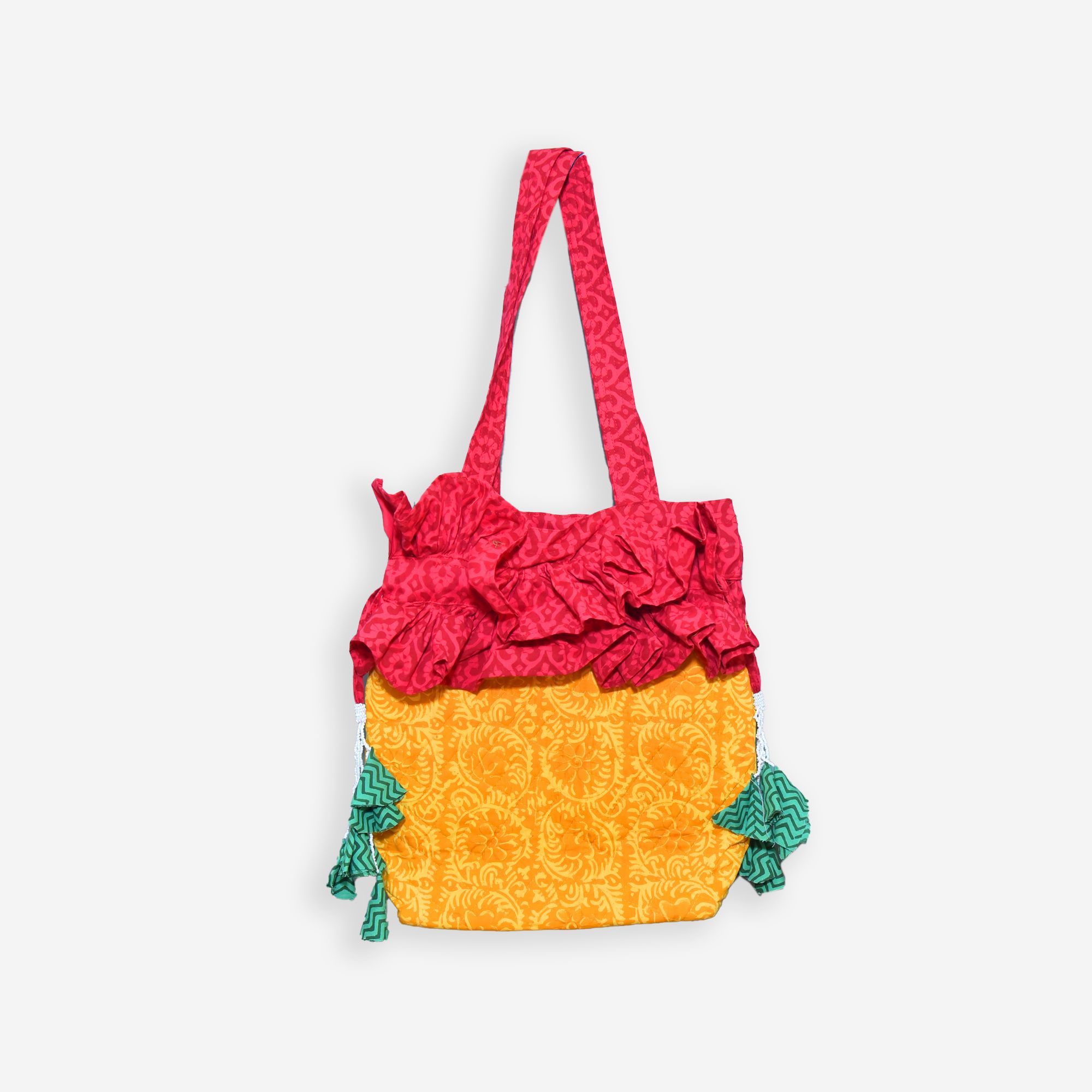 Tribes India Handmade Bag Yellow for Women & Girls with Large Capacity