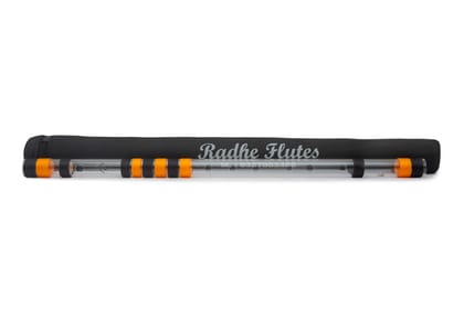 Radhe Flutes Acrylic Bansuri G Natural Right Handed Base Octave (19 inch) With Hard Cover Radhe Flutes Acrylic Bansuri G Natural Right Handed Base Octave (19 inch) With Hard Cover