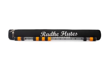 Radhe Flutes Acrylic Bansuri D Natural Right Handed Middle Octave With Hard Cover Radhe Flutes Acrylic Bansuri D Natural Right Handed Middle Octave With Hard Cover